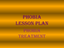 Phobia Lesson plan
