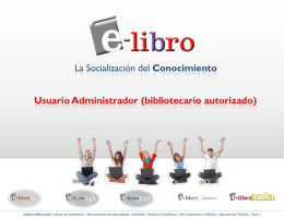 Funciones del Usuario Administrador para la biblioteca - E