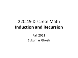 Induction and Recursion - Mathematical Sciences Home Pages