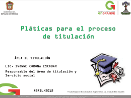 PRESENTACI&Oacute;N DE TITULACI&Oacute;N 2013
