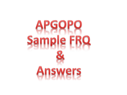FRQ Sample Question & Answers