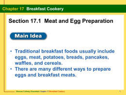 Chapter 17 Breakfast Cookery