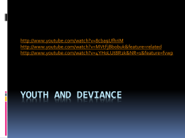 Youth and Deviance