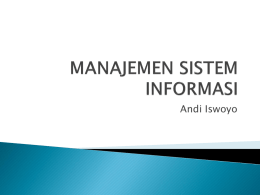 chapter 10 – manajemen sistem informasi