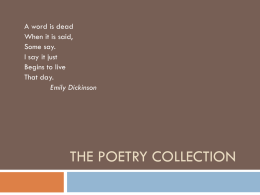 The Poetry Collection