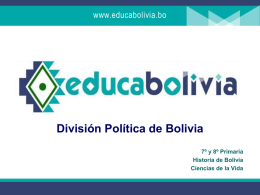 (PR) Division politica de Bolivia - portal offline