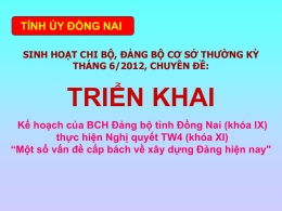Sinh hoat Chi bo Truc tuyen Thang 6-2012