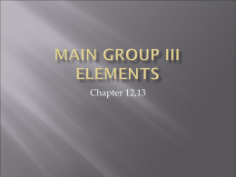 Main group III elements