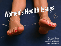 Womens Health Issues Presentation