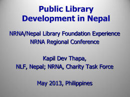 Nepal Library presentation by KD Thapa
