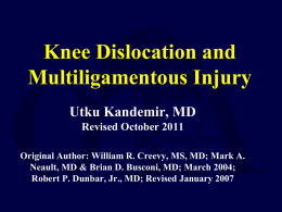 Knee Dislocation - Orthopaedic Trauma Association