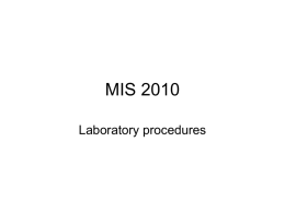 Laboratory protocol