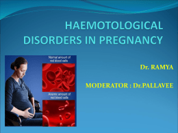 haemotological disorders in pregnancy