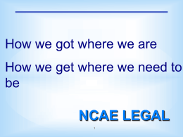 ppt - the NCAE