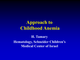 Clinical Classifcation of b-thalassemia b