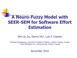 NF SEER-SEM - Center for Software Engineering