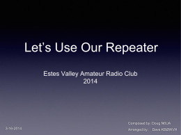 Link(PowerPoint). - Estes Valley Amateur Radio Club