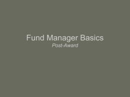 FM Basics 2.24.15 - Office of Research Administration – Department
