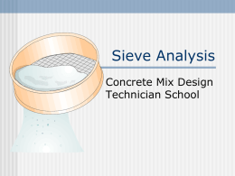 3-sieve analysis - Carolinas Ready Mixed Concrete Association