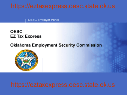 OESC EZ Tax Express Oklahoma Employment Security Commission