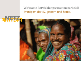 Pr&auml;sentation Wirksame Entwicklungszusammenarbeit?!
