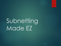 2. Subnetting Made EZ