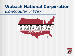 EZ-7 Presentation - Wabash National Corporation