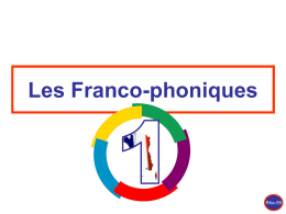 Les Franco-phoniques 1