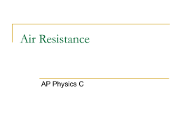 AP Physics C - Air Resistance