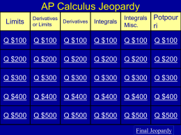 AP Jeopardy - Hollywood High School