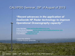 Recent advances in the application of SeaSonde HF Radar (Andrés