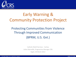 Early warning and community protection