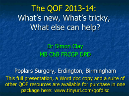 QoF Talk 2013