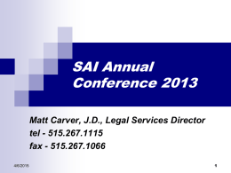 SAI 2013 Presentation (Final)