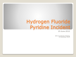Hydrogen Fluoride Pyridine Incident - EHS