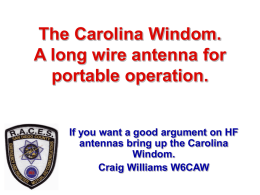 The Carolina Windom A long wire antenna for portable operation