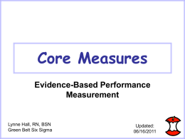 PowerPoint on &ldquo;What are Core Measures&rdquo;