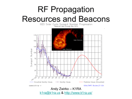 RF Propagation Resources and Beacon Projects presentation
