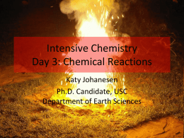 Day 3: Chemical Reactions