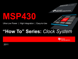 MSP430_How_To_Clocks