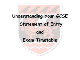 A guide to understanding your GCSE Statement of