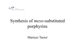 Synthesis of meso-substituted porphyrins