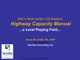 Highway Capacity Manual - the Atlanta Regional Commission
