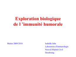 exploration de l`immunitÃ© humorale (poly)