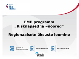EMP programm "Riskilapsed ja -noored"