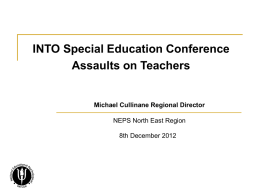 Presentation - Assaults on Teachers