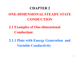 chapter 2 one-dimensional steady state conduction
