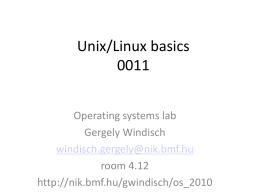 Unix/Linux alapok