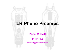 PPT - Pete Millett`s DIY Audio pages