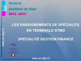 Diapo 1 : Intentions STMG GF - Economie
